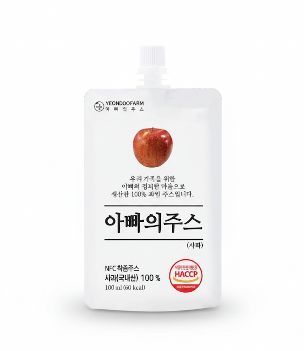 100% Cold-Pressed 100% Orgarnic Apple Juice (40 Packs in 1 Box)