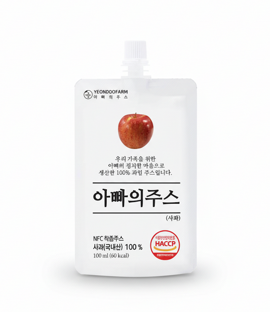 100% Cold-Pressed 100% Orgarnic Apple Juice (40 Packs in 1 Box)