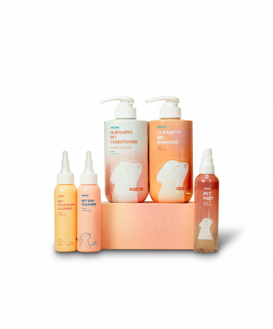 INOOM Perfect Pet Bath Routine 5-Piece Set for Healthy Skin and Shiny Fur